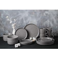 KOMBISERVICE Grau Salerno 16-teilig 4 Personen  - Grau, Trend, Keramik - Novel
