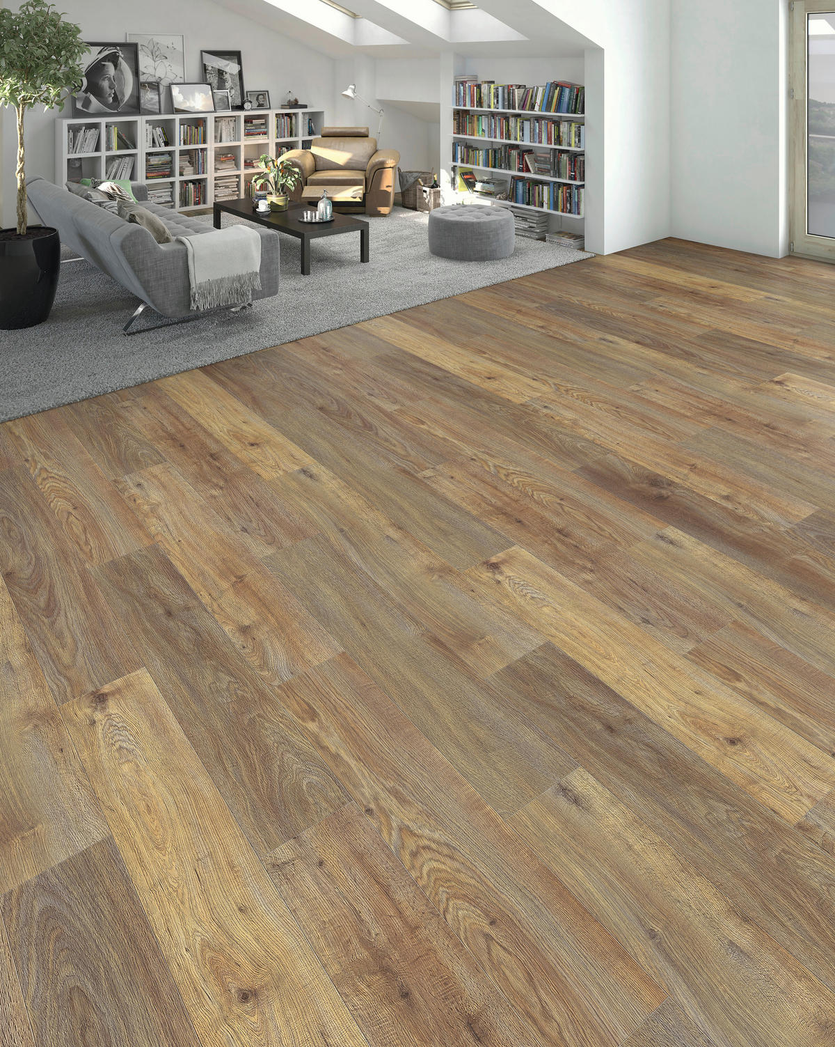 DESIGNBODEN PowerStar Eiche Asturia caramel  per  m² - Karamell, Basics, Holzwerkstoff (19.3/128.2cm) - Living by HARO