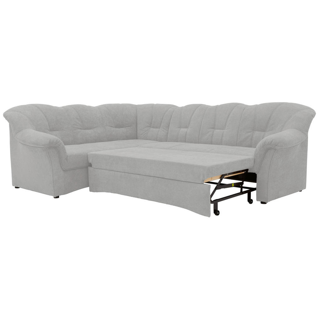 Thumbnail - Mid.you Eckschlafsofa, Hellgrau, Textil, Uni, 5-Sitzer, 243x192 cm, Made in EU, FSC Mix, Schlafen auf Sitzhöhe, Rücken e...