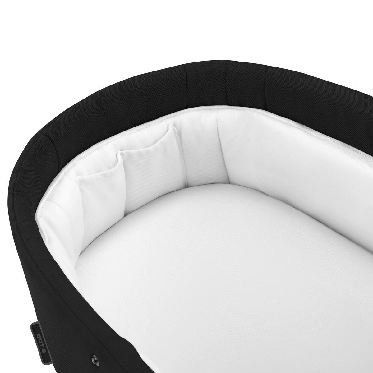 LIEGEWANNE COT S LUX  - Schwarz, Basics, Kunststoff/Textil (88,5/45/22,3cm) - cybex GOLD
