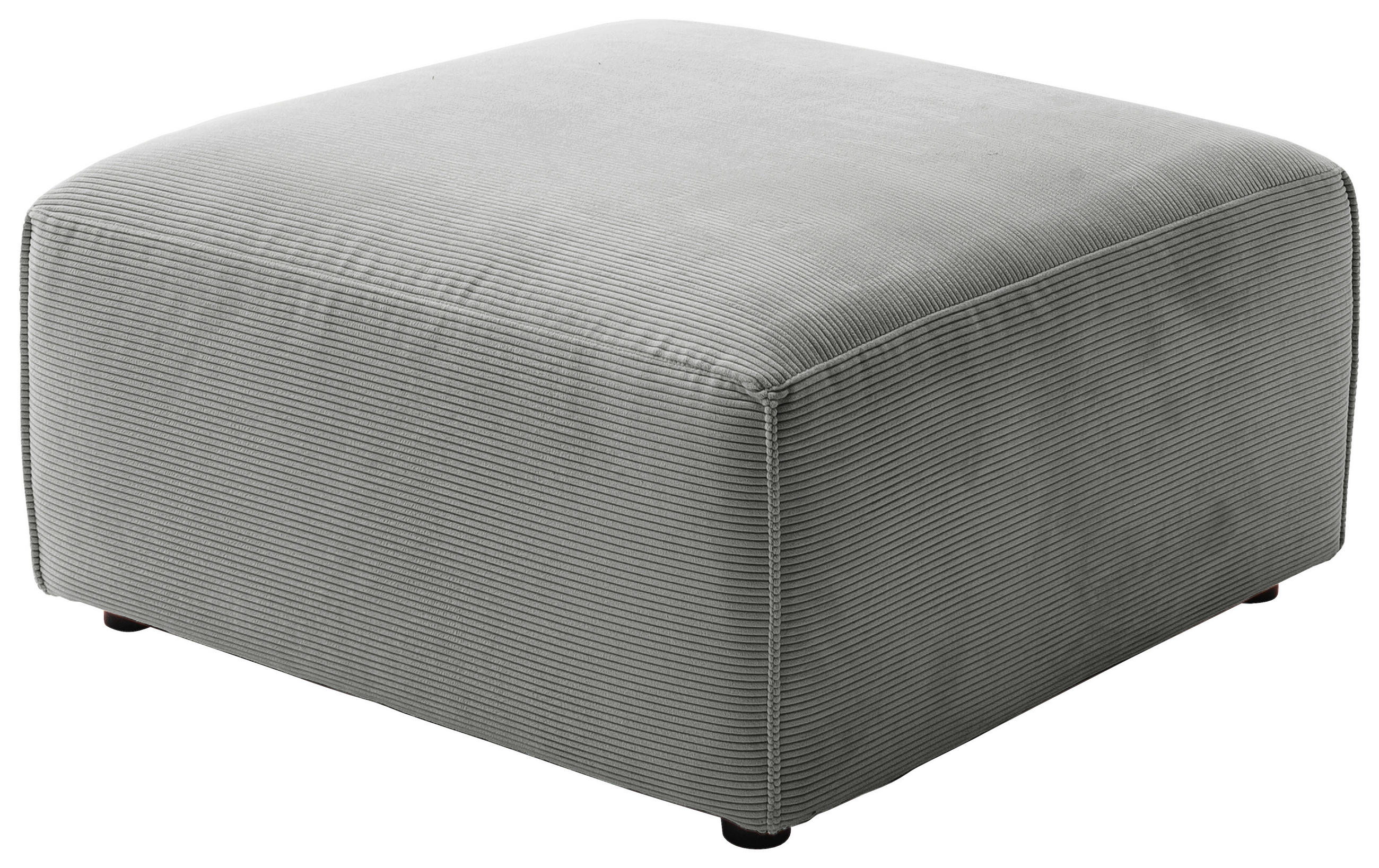 HOCKER in Textil Grau  - Schwarz/Grau, Design, Kunststoff/Textil (80/71/80cm) - Pure Home Lifestyle