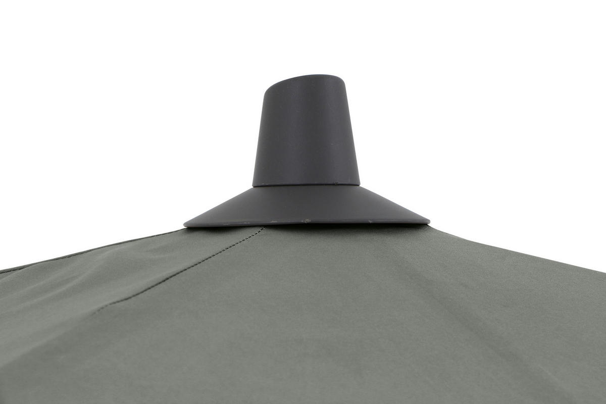 SONNENSCHIRM 300 cm  - Anthrazit/Olivgrün, KONVENTIONELL, Textil/Metall (300/200cm) - Siena Garden
