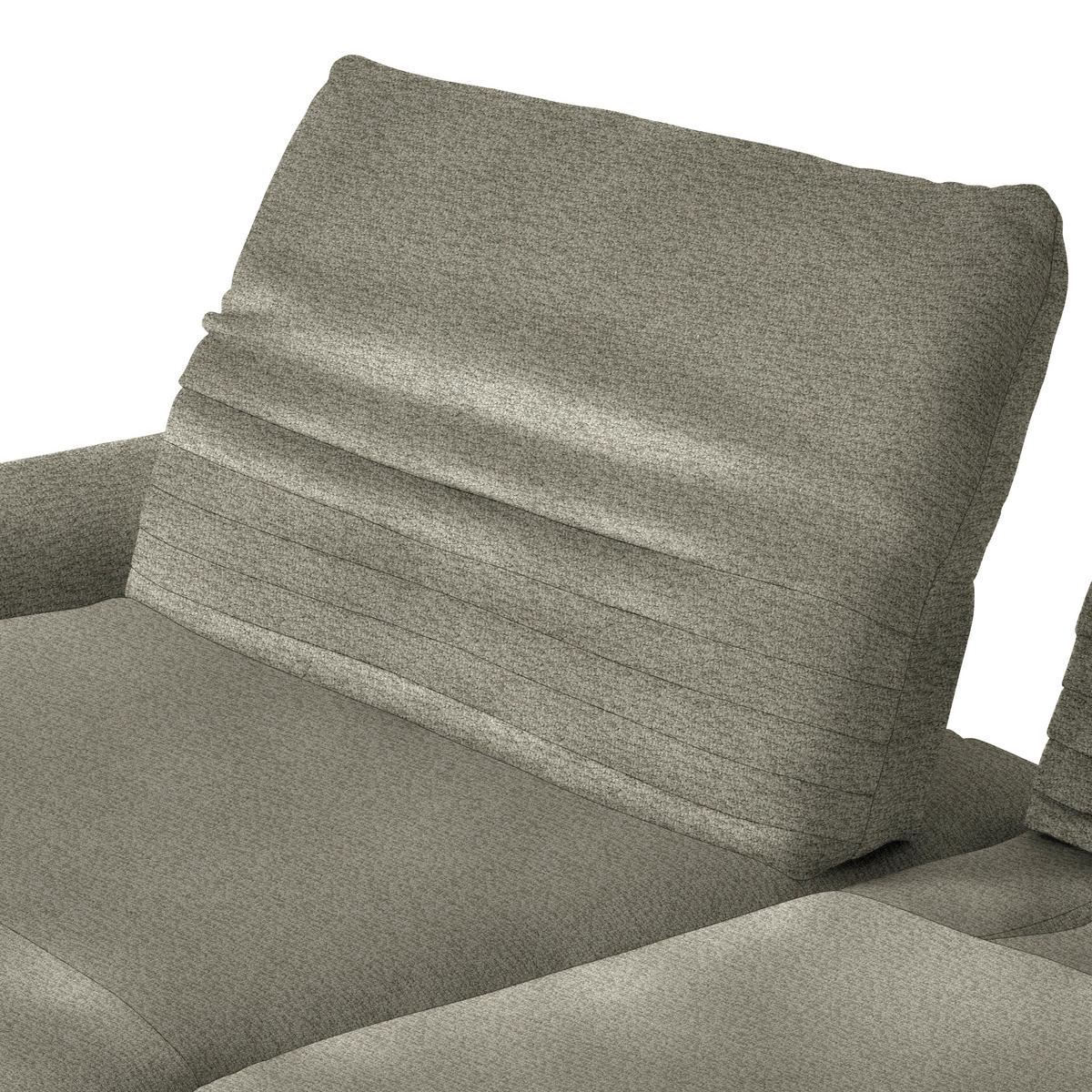 ECKSOFA in Chenille Graubraun  - Graubraun/Schwarz, Design, Textil/Metall (170-195/280cm) - Dieter Knoll