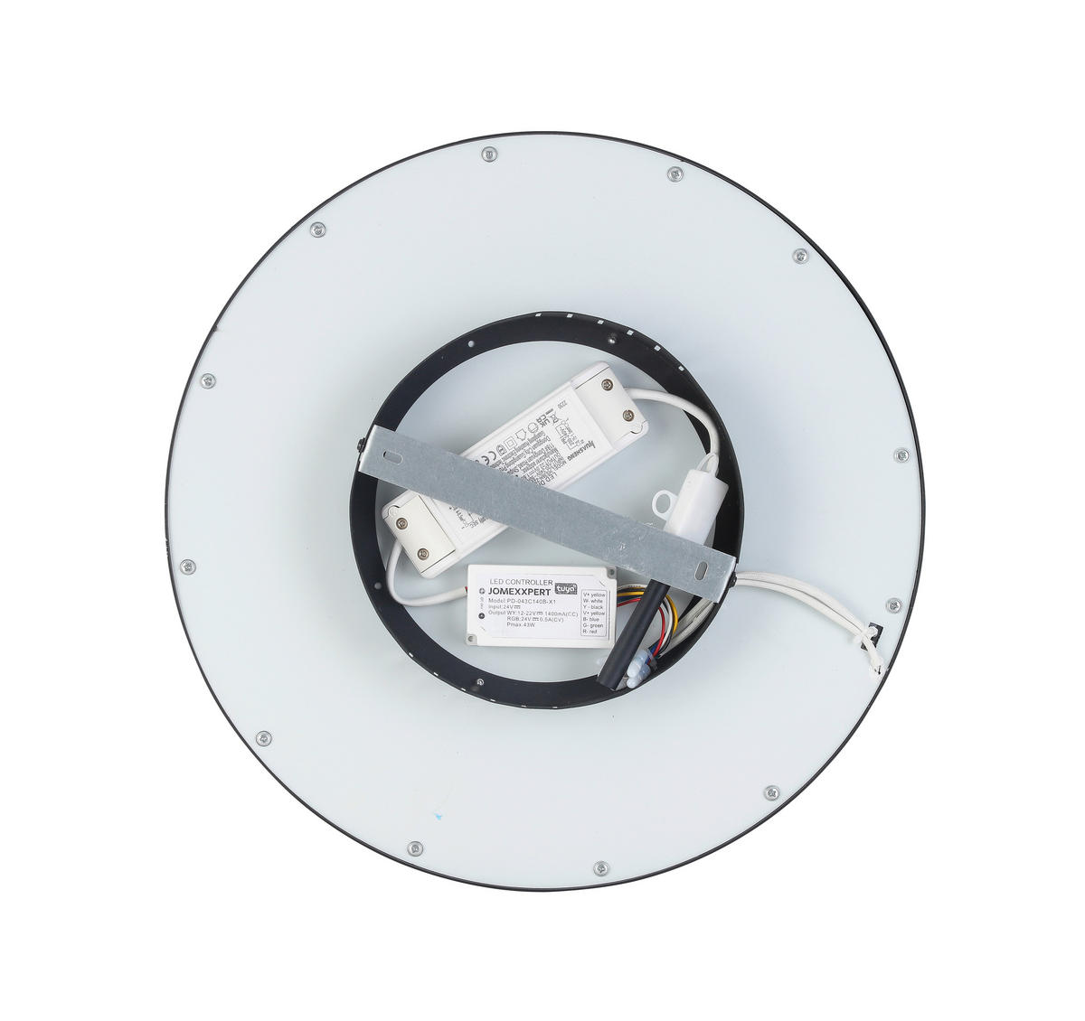 PLAFONIERĂ CU LED - negru, Lifestyle, plastic/metal (39/8,7cm) - Novel