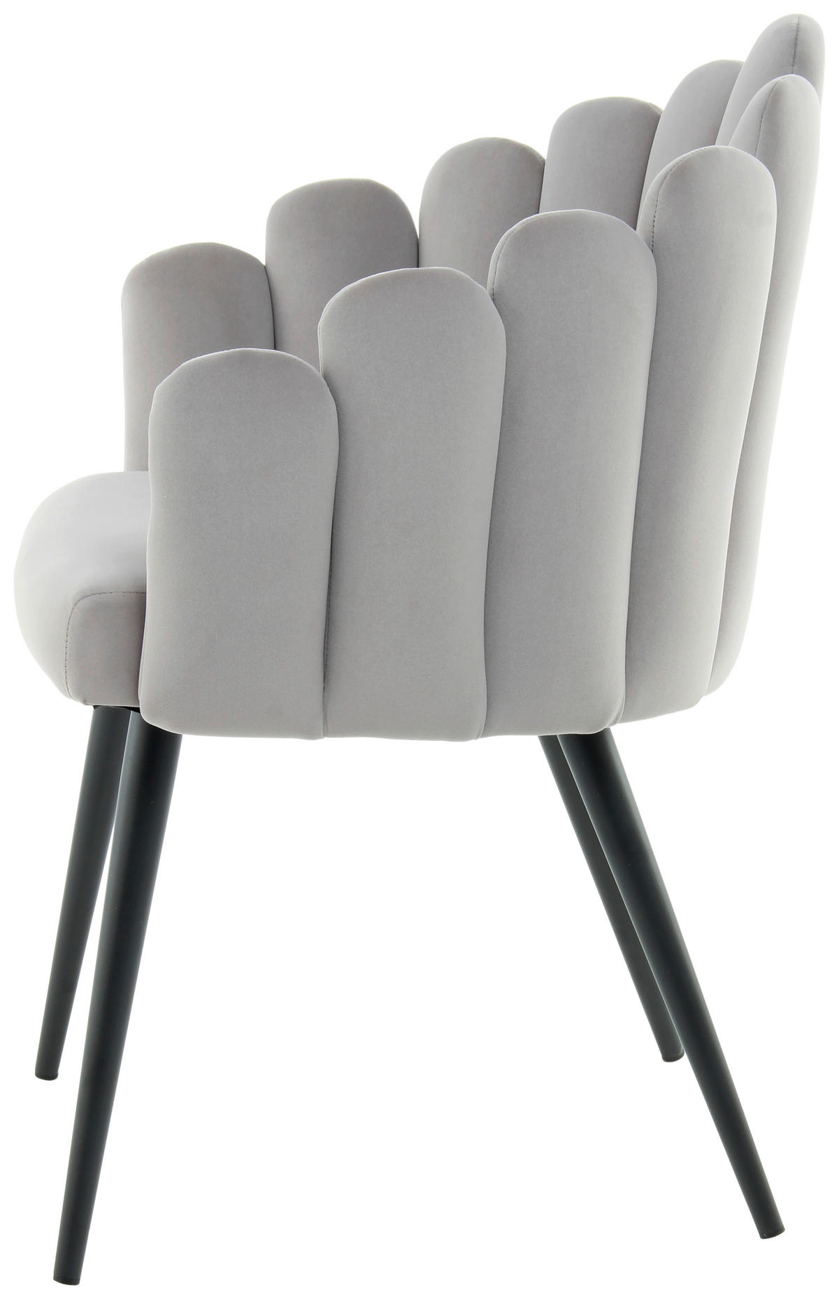 STOLIČKA S PODRÚČKAMI, zamat, sivá - čierna/sivá, Modern, kov/textil (61/85/58cm) - MID.YOU
