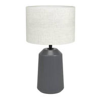 TISCHLEUCHTE - Naturfarben/Grau, Basics, Keramik/Textil (23/41cm) - Eglo