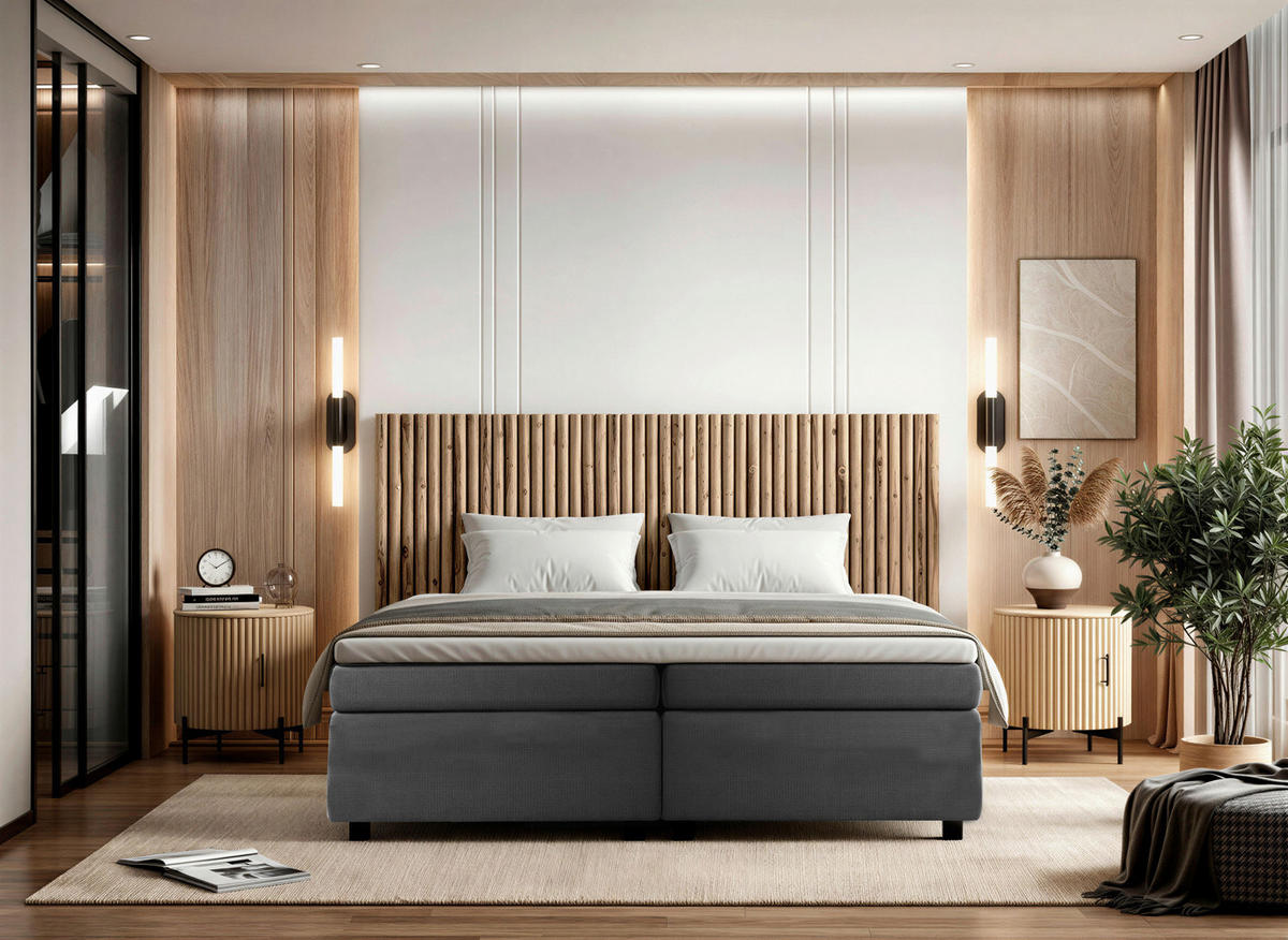 KOPFTEIL 220/120/5 cm  Naturfarben  - Naturfarben, Basics, Holz (220/120/5cm) - Livetastic