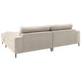 ECKSOFA  in Flachgewebe Beige  253/177 cm  - Beige/Schwarz, Design, Textil/Metall (253/177cm) - Dieter Knoll