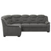 ECKSOFA in Chenille Anthrazit  - Anthrazit/Schwarz, Basics, Kunststoff/Textil (211/263cm) - MID.YOU