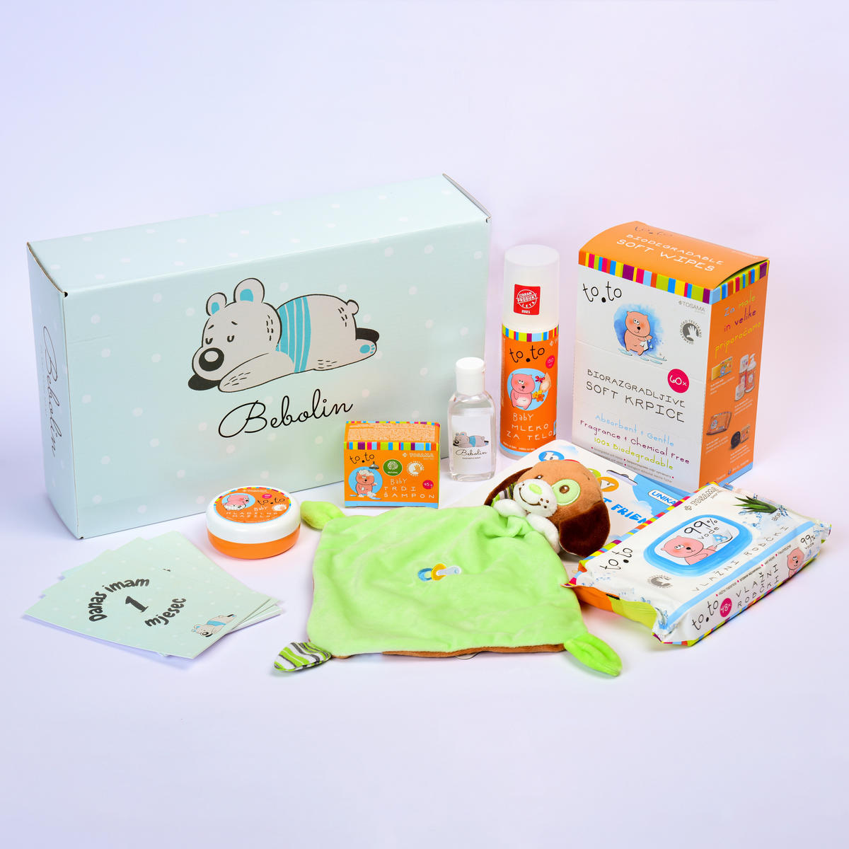 SET ZA NJEGU BEBA  PAKET DOBRODOŠLICE  - Basics (35/22/9cm)