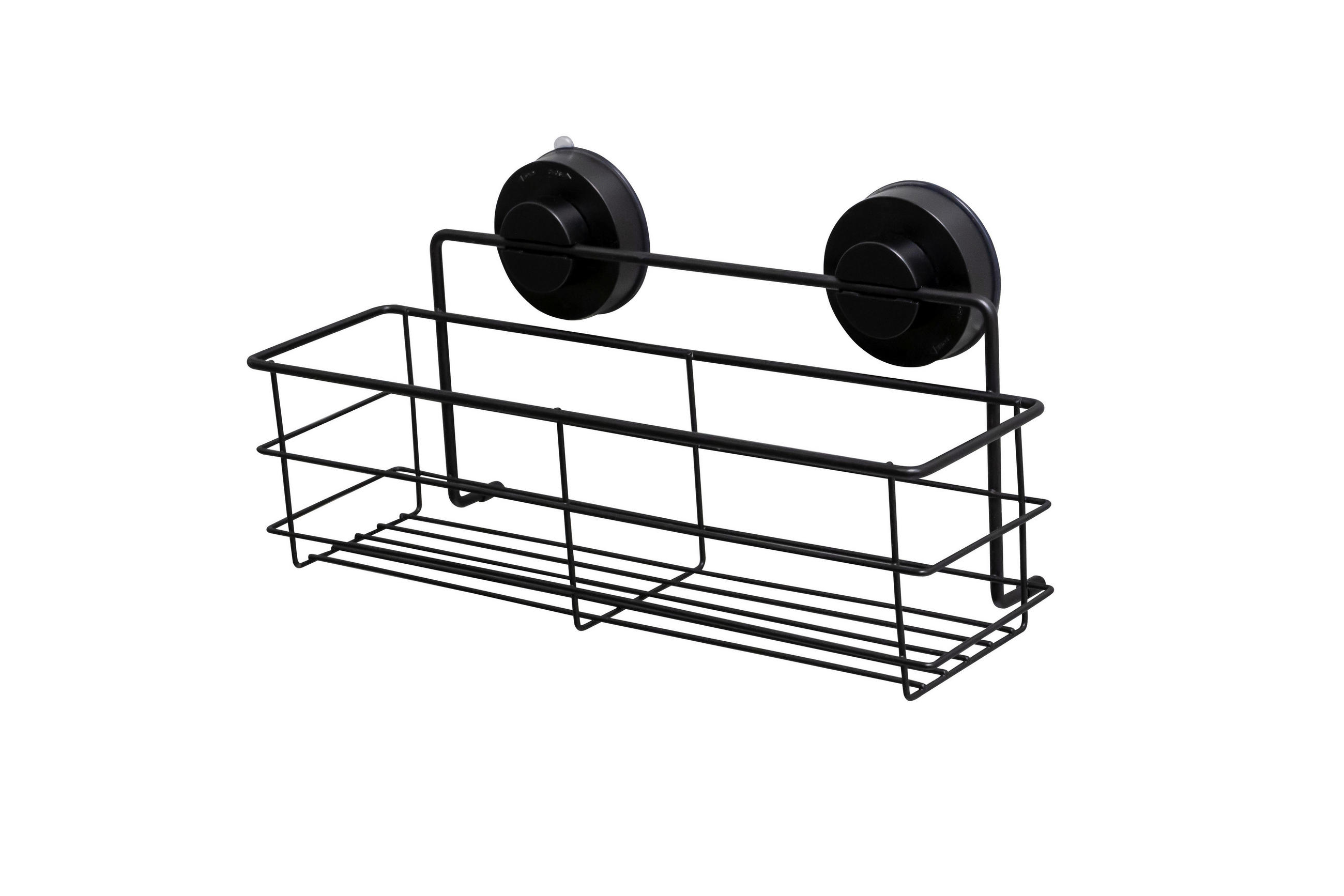 POLIȚĂ PENTRU DUȘ metal, plastic  - negru, Basics, plastic/metal (30,5/14,6/11,5cm) - Sadena