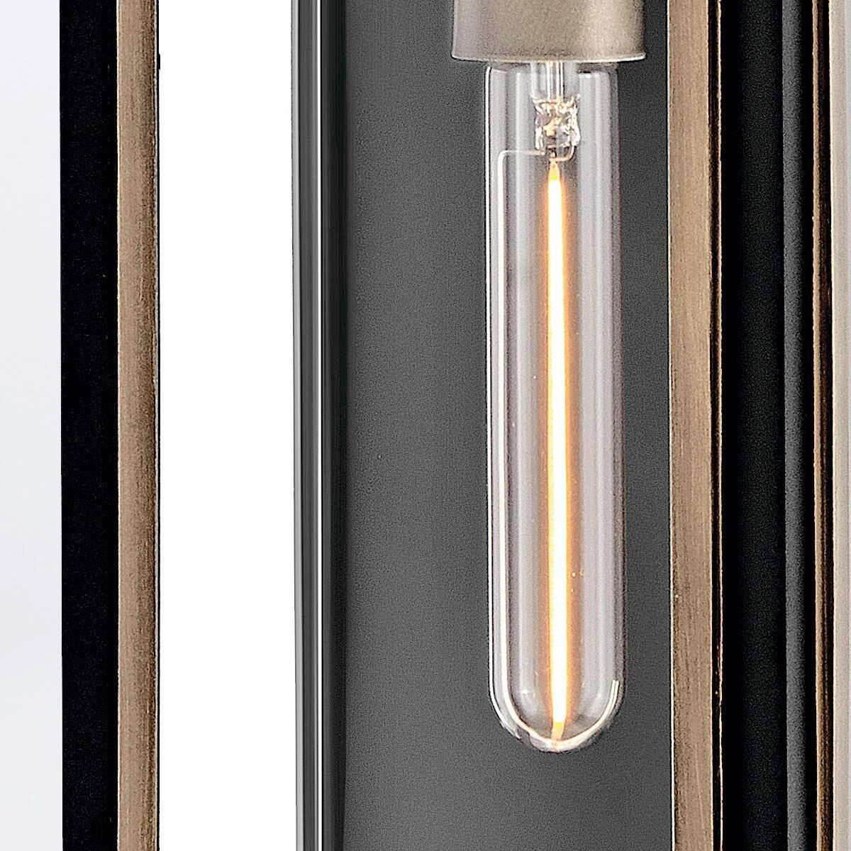WANDLEUCHTE Shaw 61/15,9/17,1 cm  - Schwarz/Bronzefarben, KONVENTIONELL, Glas/Metall (61/15,9/17,1cm) - Elstead Lighting