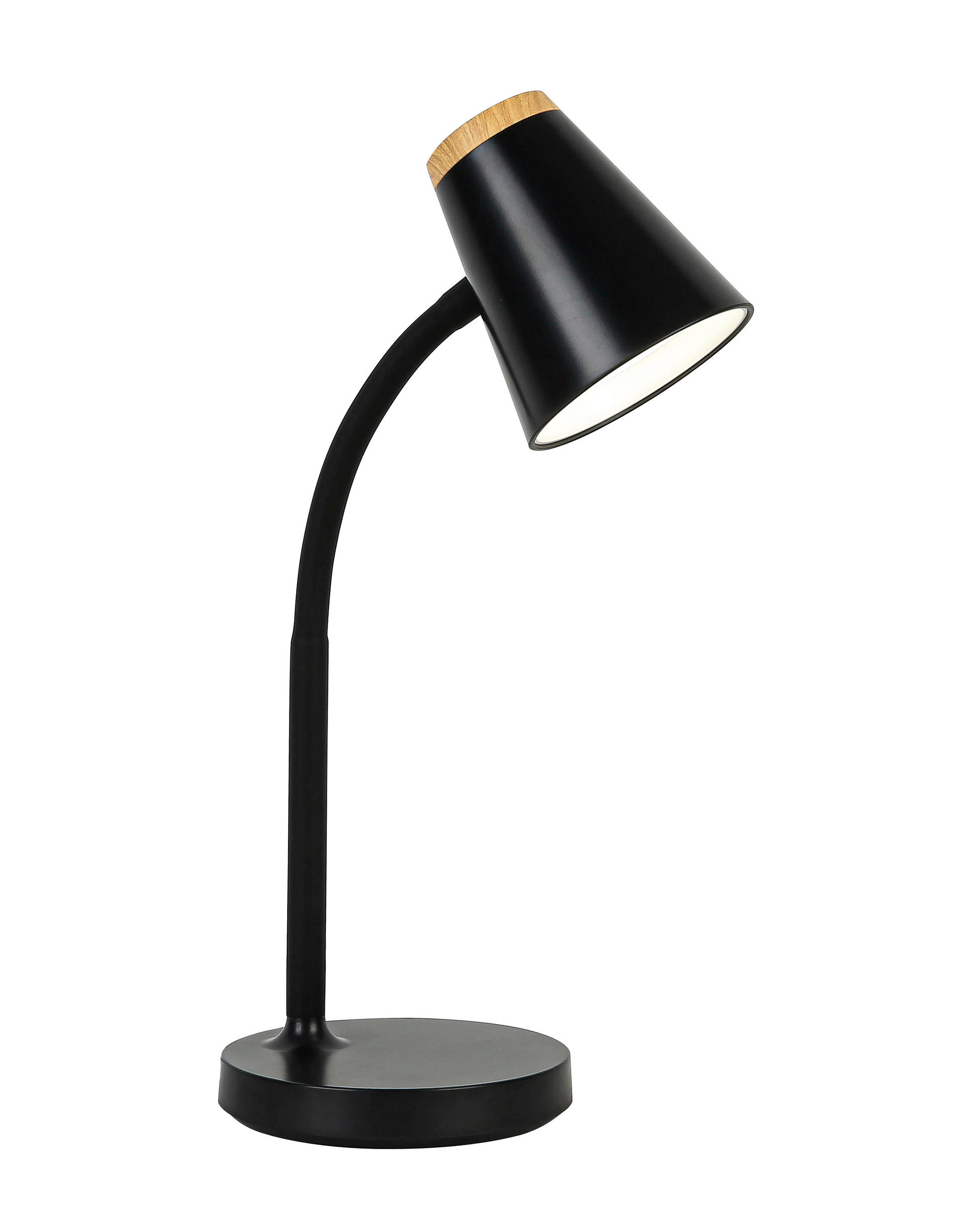 LED SVJETILJKA ZA PISAĆI STOL  - boje hrasta/crna, Basics, metal/plastika (42/13,2/13,2cm) - Boxxx