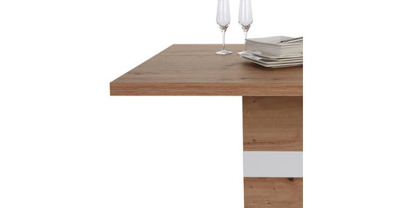 Esstisch Kashmir 140 - Eichefarben/Weiß, MODERN, Holz (140/76,7/90cm) - James Wood