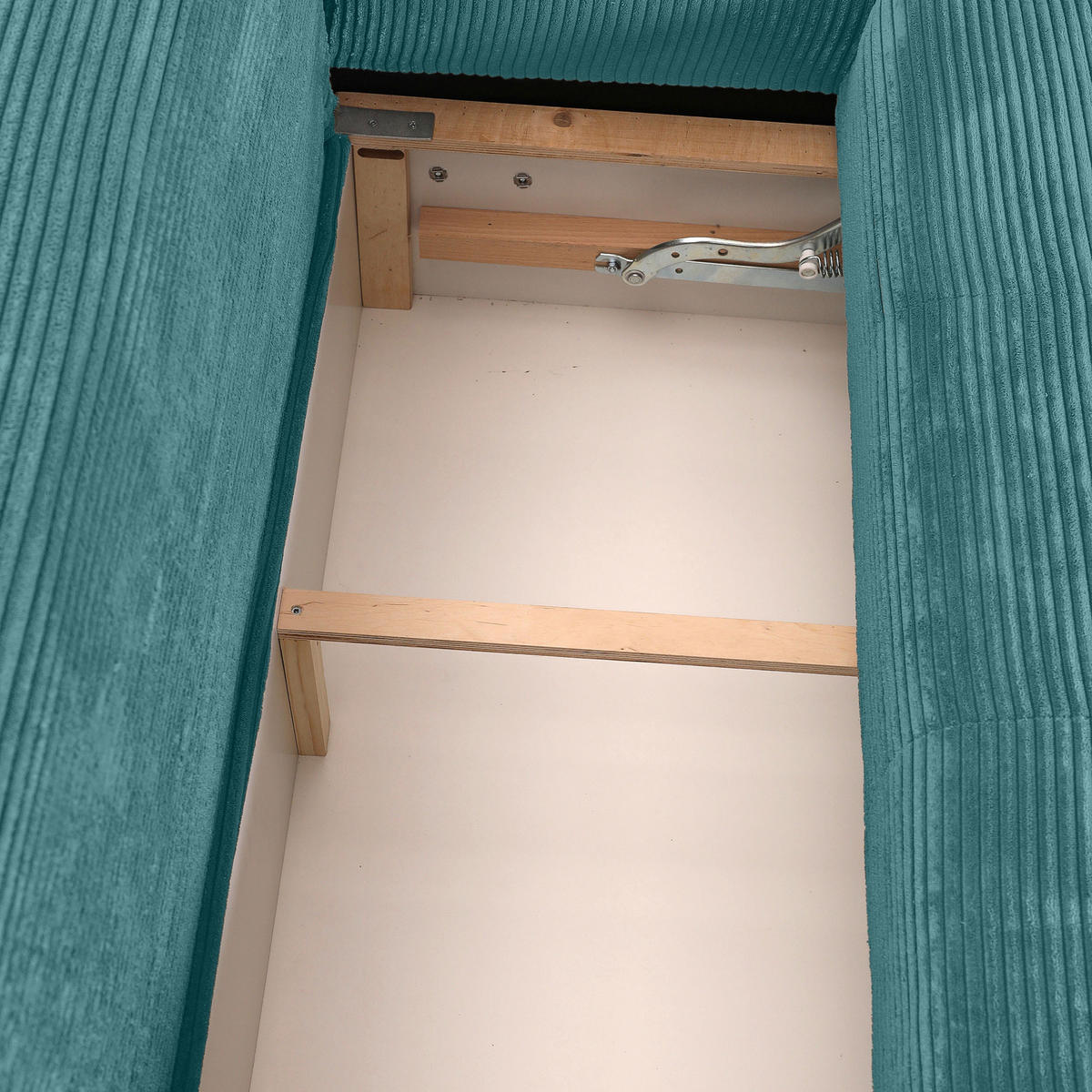 ECKSOFA in Cord Petrol  - Eichefarben/Petrol, Konventionell, Holz/Textil (276/177cm) - Carryhome