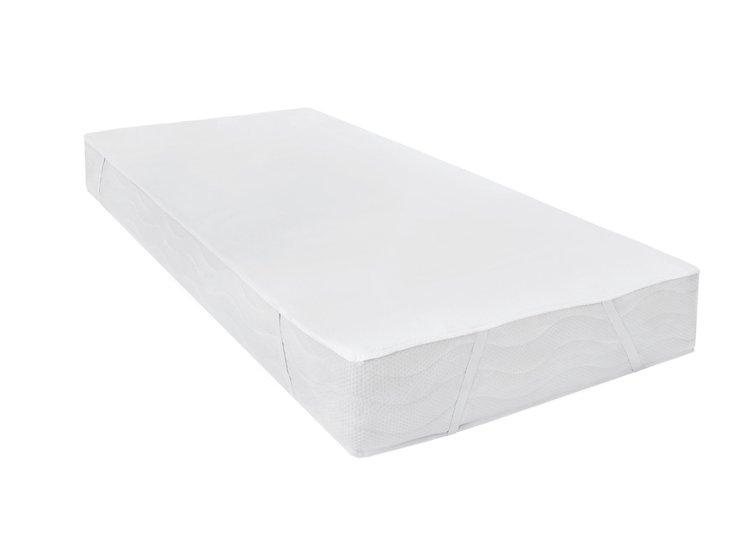 MATRATZENAUFLAGE - Weiß, Basics, Textil (180/200cm)