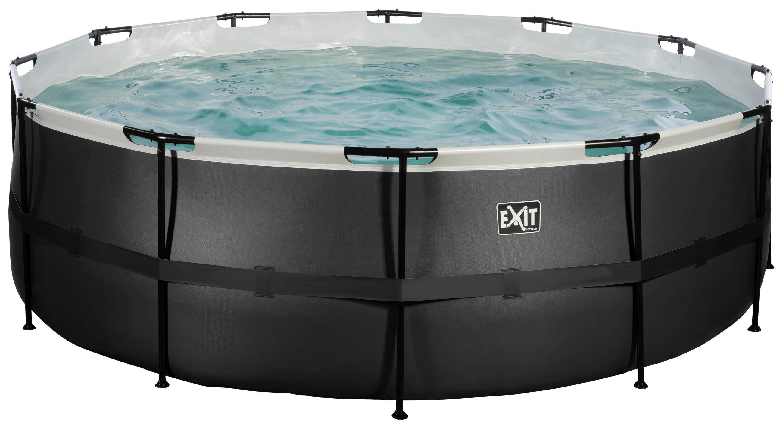 EXIT POOL BLACK 427X122 Black 427/122 cm  - Schwarz, KONVENTIONELL, Metall (427/122cm) - EXIT Toys