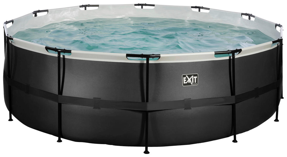 EXIT POOL BLACK 427X122 Black 427/122 cm  - Schwarz, KONVENTIONELL, Metall (427/122cm) - EXIT Toys