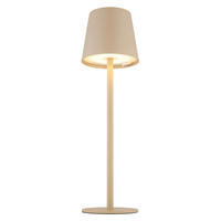 AKKU-TISCHLEUCHTE - Sandfarben/Opal, Trend, Kunststoff/Metall (10,6/36cm) - Globo