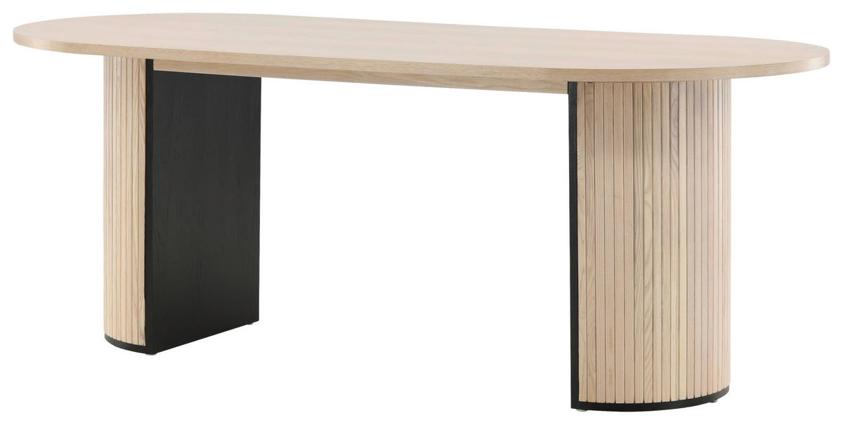 ESSTISCH in Holz, Holzwerkstoff 200/75/90 cm  - Eichefarben/Schwarz, Design, Holz/Holzwerkstoff (200/75/90cm) - Livetastic