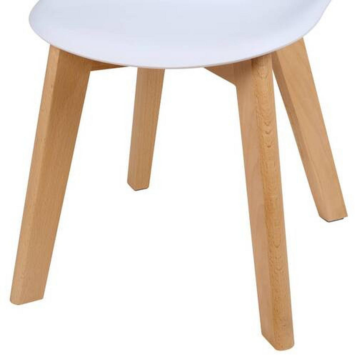 KINDERSTUHL  - Buchefarben/Weiß, MODERN, Holz/Kunststoff (33/57/38cm) - P & B