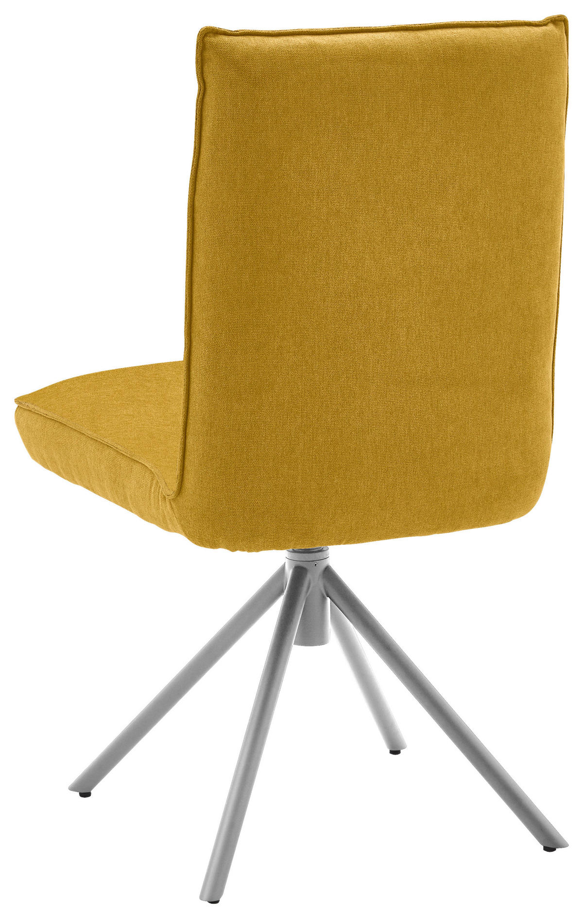STUHL DREHBAR 360° - Edelstahlfarben/Gelb, Design, Textil/Metall (49/93/59cm) - Dieter Knoll