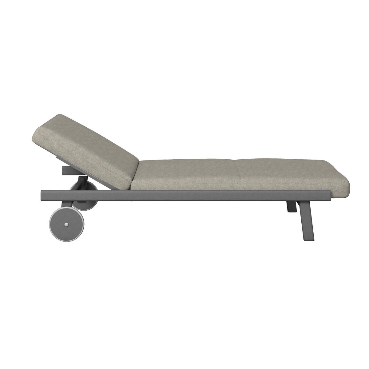 SONNENLIEGE 205/38,5/80 cm Esche  - Taupe/Anthrazit, ROMANTIK / LANDHAUS, Holz/Textil (205/38,5/80cm) - Dieter Knoll