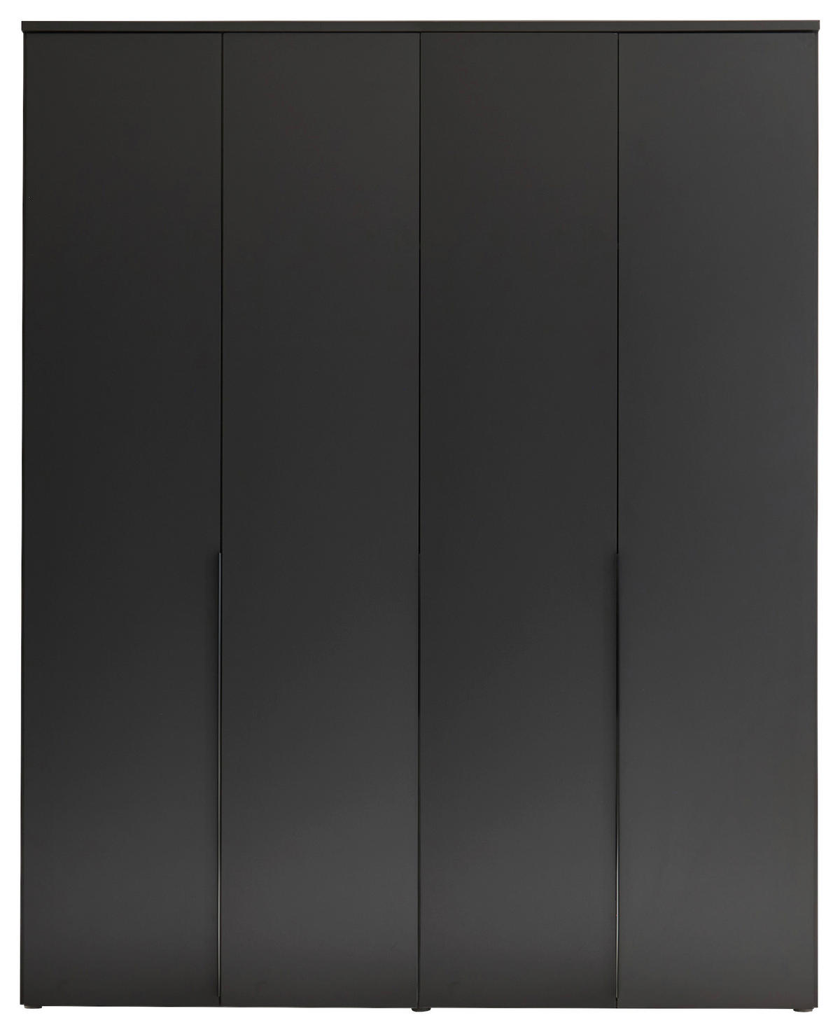 DREHTÜRENSCHRANK 180/225/52 cm 4-türig Graphitfarben  - Graphitfarben/Schwarz, MODERN, Holzwerkstoff/Kunststoff (180/225/52cm) - MID.YOU