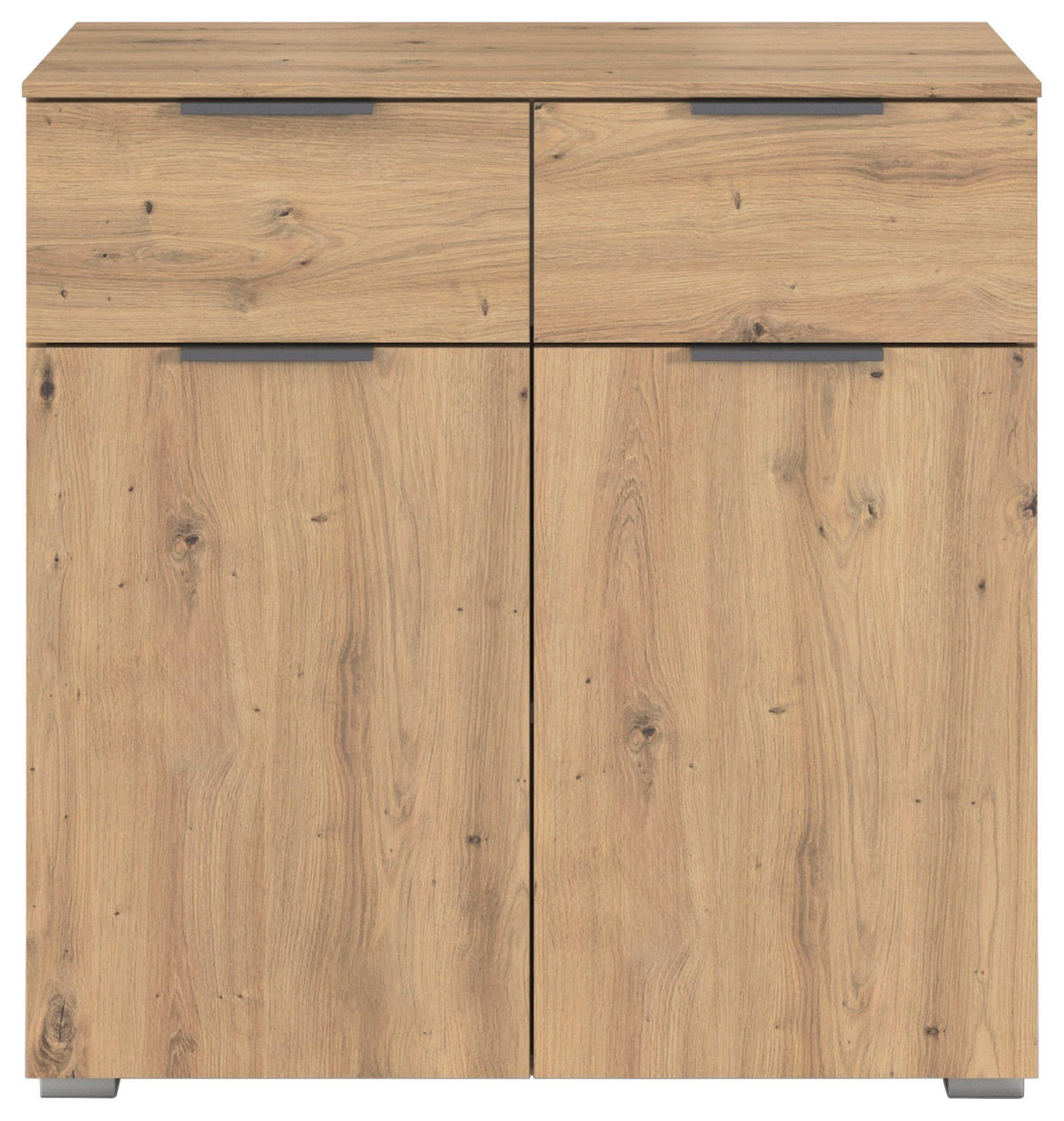 KOMMODE Rauch ALABAMA  in 80/81/42 cm  - Alufarben/Eiche Artisan, MODERN, Holzwerkstoff (80/81/42cm) - Rauch Möbel