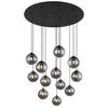 LED-HÄNGELEUCHTE 75/120 cm    - Schwarz, Design, Glas/Kunststoff (75/120cm) - Globo