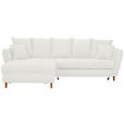 ECKSOFA in Bouclé Creme  - Eichefarben/Creme, KONVENTIONELL, Holz/Textil (284/162cm) - Carryhome