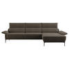 ECKSOFA in Bouclé Taupe  - Taupe/Schwarz, Design, Textil/Metall (330/186cm) - Johann Jakob