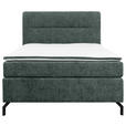 BOXSPRINGBETT 140/200 cm  in Dunkelgrau  - Dunkelgrau/Schwarz, Design, Textil/Metall (140/200cm) - Esposa