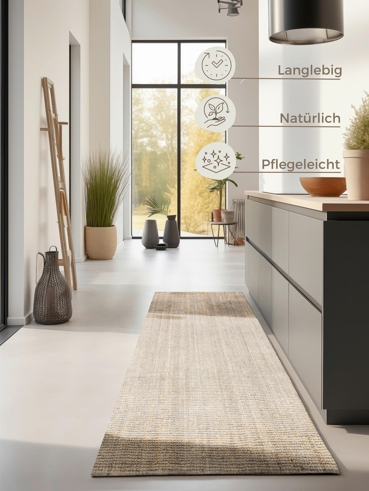 LÄUFER 80/200 cm Bouclé  - Champagner, Basics, Textil (80/200cm) - Hanse Home