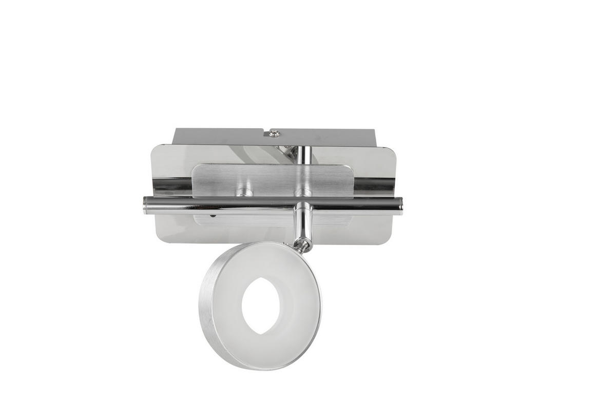 LED-STRAHLER 17,5/9/18,5 cm   - Chromfarben/Alufarben, Trend, Metall (17,5/9/18,5cm) - Novel