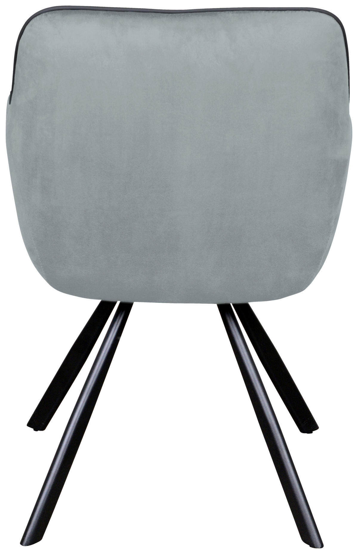 STOLIČKA S PODRÚČKAMI, zamat, sivá - čierna/sivá, Modern, kov/textil (60/85,5/57,5cm) - MID.YOU