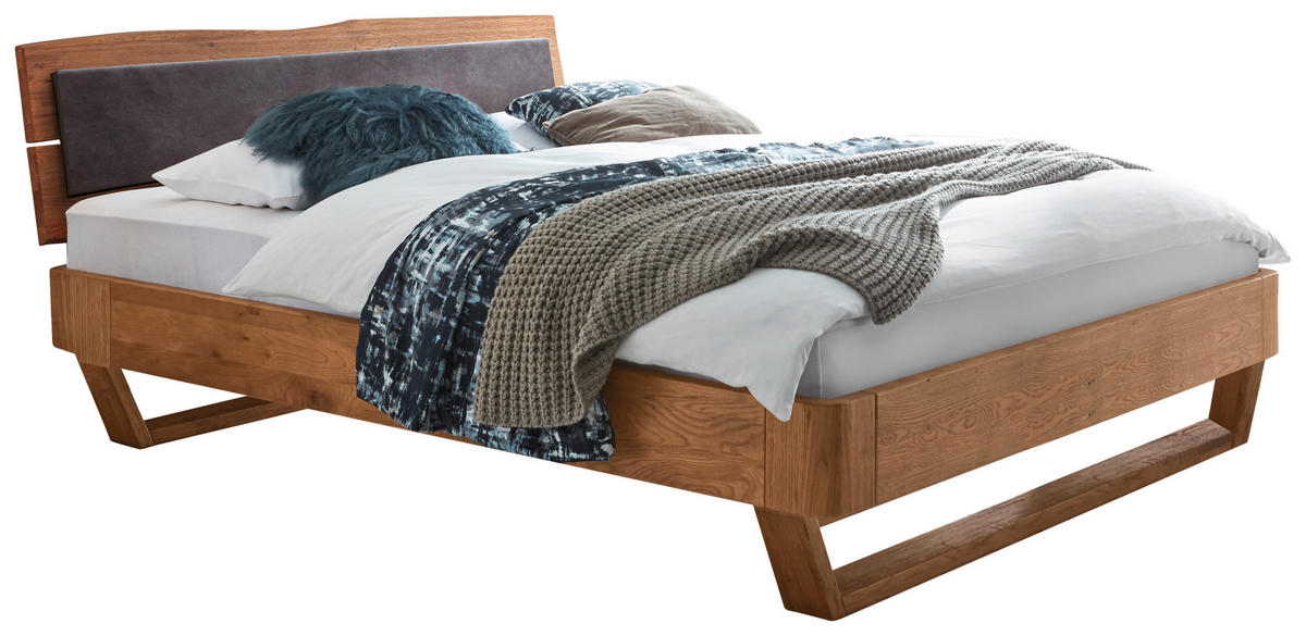 BETT 180/200 cm  in Eichefarben  - Eichefarben, Natur, Holz (180/200cm) - Hasena