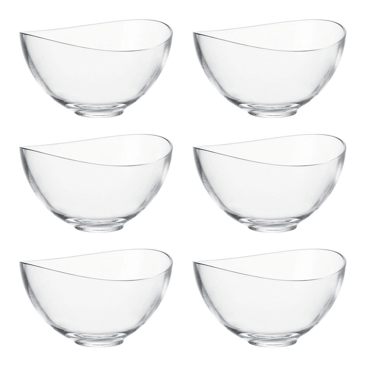 Müslischalenset Loop 6-teilig Loop 6-teilig  - Klar, KONVENTIONELL, Glas (15,00/8,50/15,00cm) - Leonardo