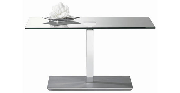 COUCHTISCH in Glas, Holzwerkstoff 90/60/44 cm  - Chromfarben, Design, Glas/Holzwerkstoff (90/60/44cm) - Venda