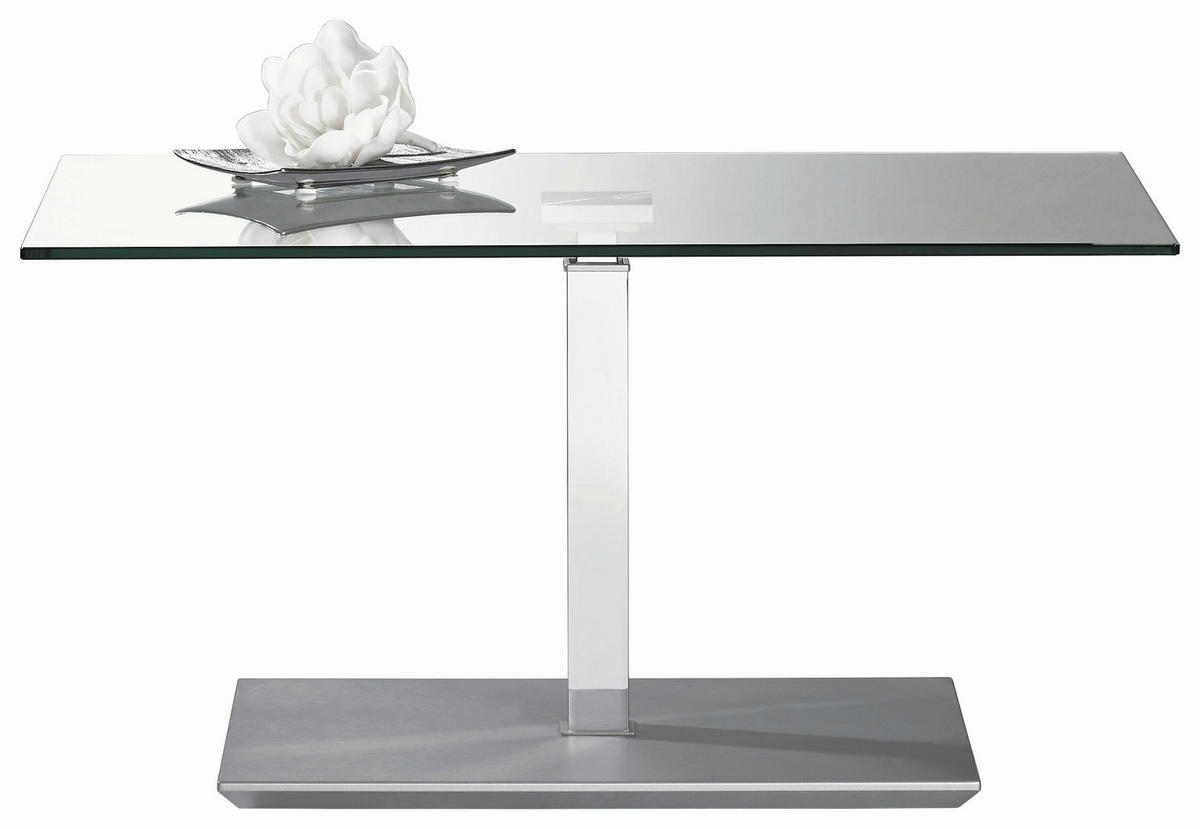 COUCHTISCH ESG, Klarglas 90/60/44 cm rechteckig Chromfarben  - Chromfarben, Design, Glas/Holzwerkstoff (90/60/44cm) - Venda