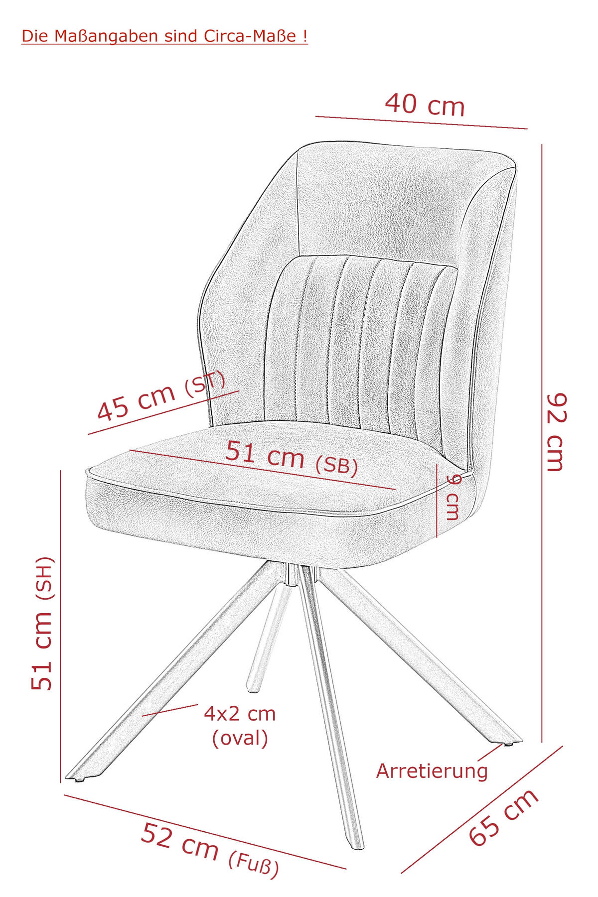 STUHL-SET 2 Stück  in Stahl Lederlook  - Cognac/Schwarz, MODERN, Textil/Metall (51/92/65cm) - MID.YOU