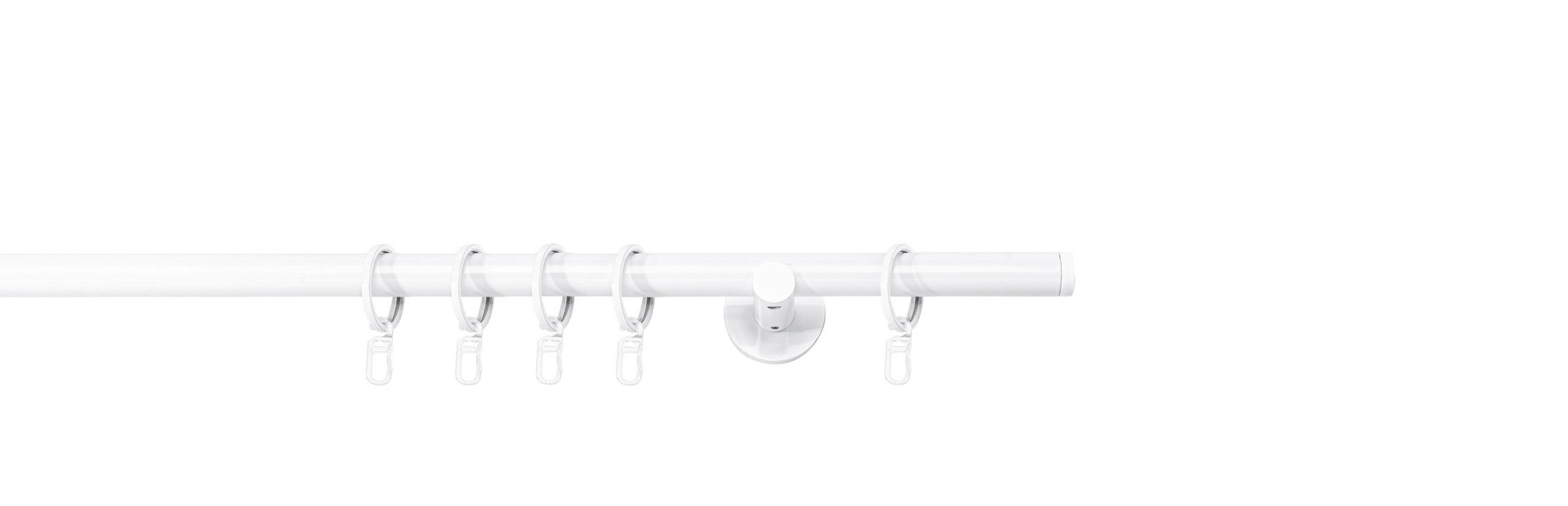 VORHANGSTANGENSET  100 cm  - Weiß, Basics, Metall (100cm)