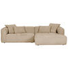 ECKSOFA in Flachgewebe Schlammfarben  280/170 cm  - Schlammfarben/Schwarz, KONVENTIONELL, Kunststoff/Textil (280/170cm) - Carryhome