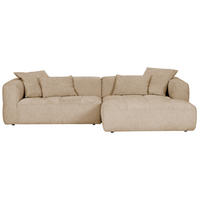 ECKSOFA in Flachgewebe Schlammfarben  - Schlammfarben/Schwarz, Konventionell, Kunststoff/Textil (280/170cm) - Carryhome