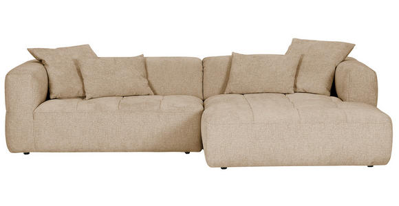 ECKSOFA in Flachgewebe Schlammfarben  280/170 cm  - Schlammfarben/Schwarz, KONVENTIONELL, Kunststoff/Textil (280/170cm) - Carryhome