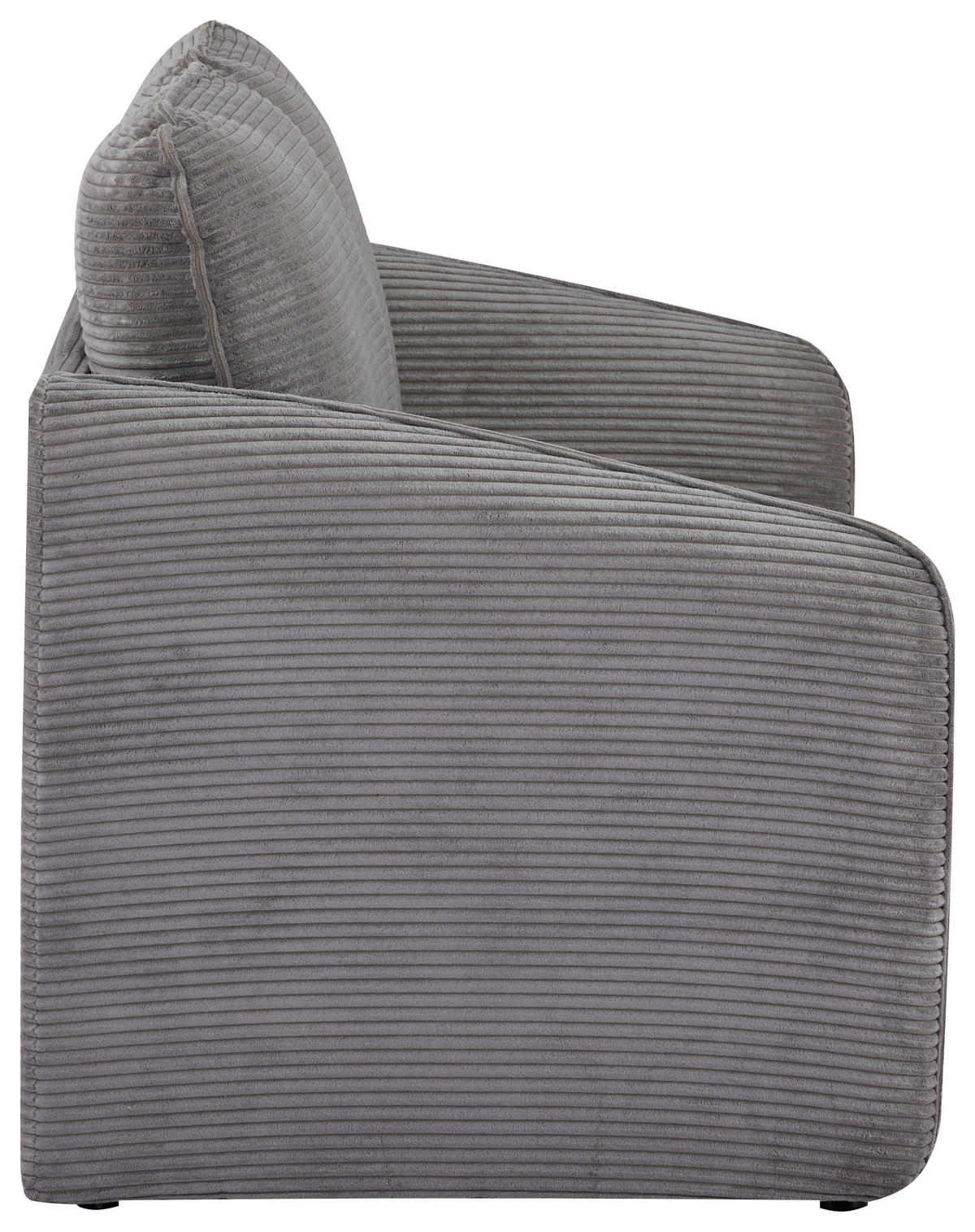 SCHLAFSOFA Cord Grau  - Schwarz/Grau, MODERN, Kunststoff/Textil (139/84/72cm) - MID.YOU
