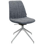 STUHL  in Aluminium Bouclé Metall, Textil  - Dunkelgrau/Alufarben, Design, Textil/Metall (46/81,5-84,5/55cm) - Johann Jakob