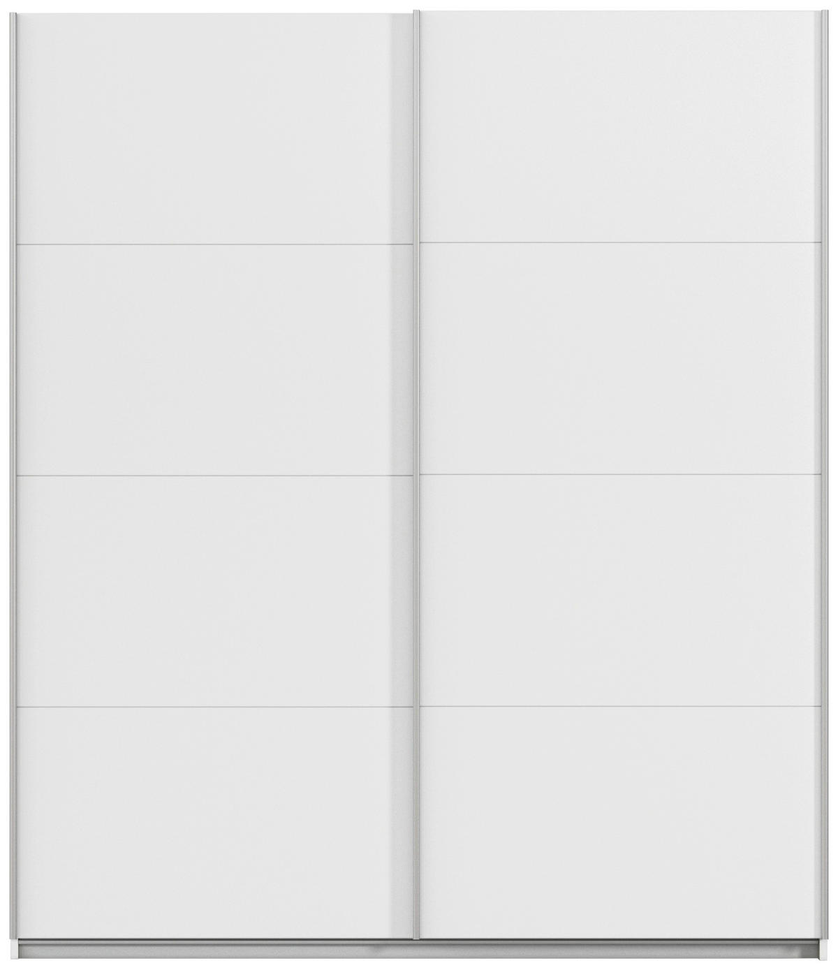SCHWEBETÜRENSCHRANK 181/210/62 cm 2 Tür(en)-türig Weiß  - Alufarben/Weiß, KONVENTIONELL, Holzwerkstoff/Kunststoff (181/210/62cm) - home24