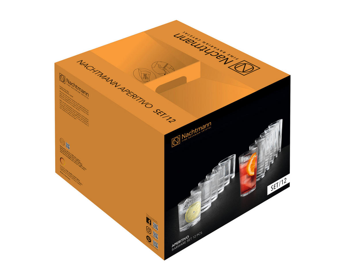 GLÄSERSET Aperitivo  12-teilig  - Klar, Basics, Glas (28,1/24,5/28,1cm) - Nachtmann