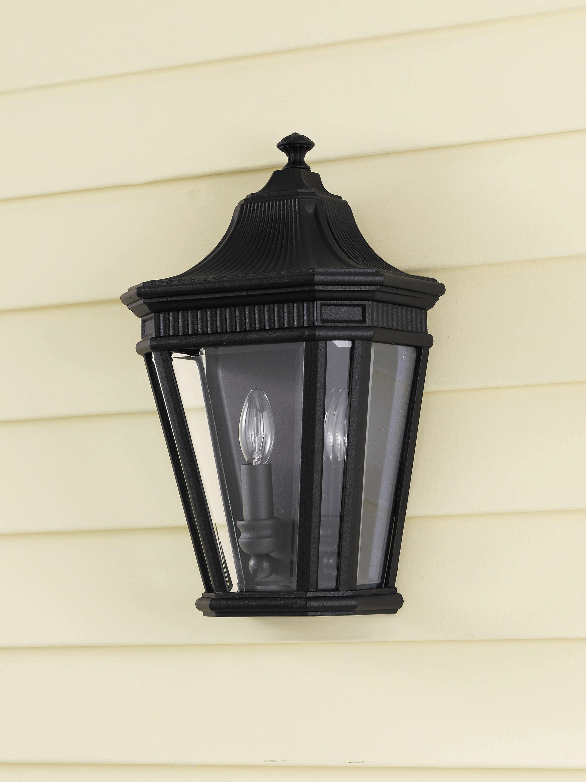 AUSSENWANDLEUCHTE - Schwarz, Konventionell, Glas/Metall (24.1/40.6 /15.2cm) - Elstead Lighting